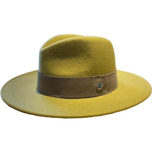 Catarzi lepre cappello fedora in feltro lana, giallo tg 58