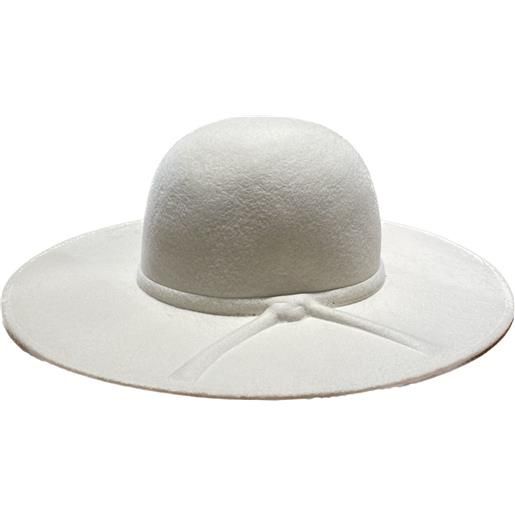 Catarzi alce cappello pamela in feltro lana, bianco tg 57