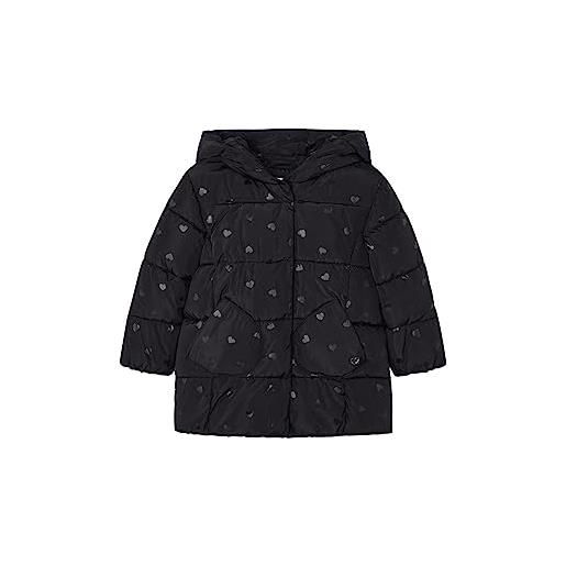 Mayoral cappotto print per bambine e ragazze nero 4 anni (104cm)