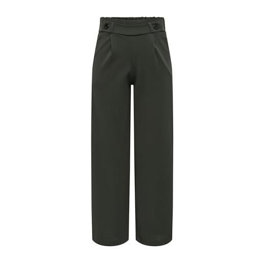 JDY jdygeggo new long pant jrs noos, pantaloni donna, black iris/detail: black buttons 3, xl