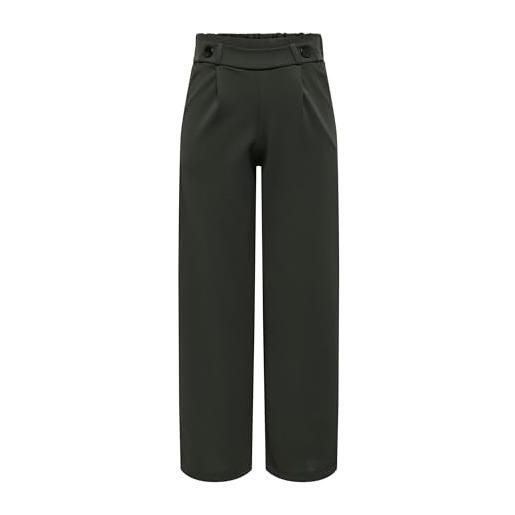 JDY jdygeggo new long pant jrs noos, pantaloni donna, blu (black iris/detail: black buttons 3), l