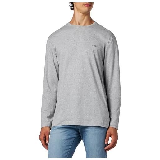 GANT maglietta reg shield ls t-shirt, grigio, 5x-large uomo