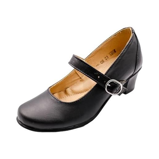 Kristian Shoes 165 - scarpe da donna in pelle con tacchi, nero , 38 eu