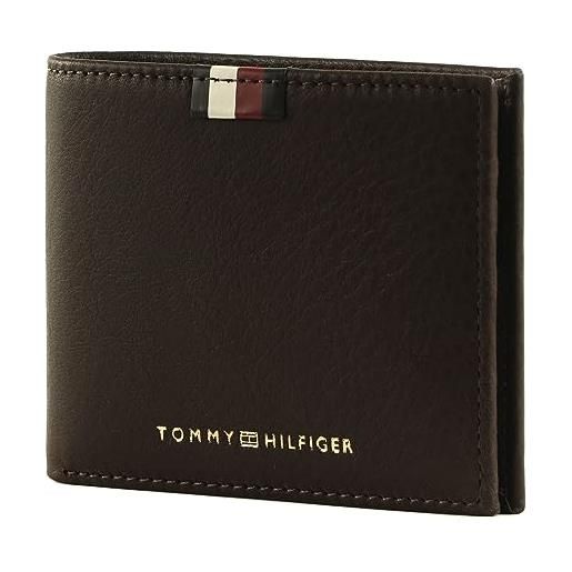 Tommy Hilfiger th premium corporate leather mini cc wallet coffee bean