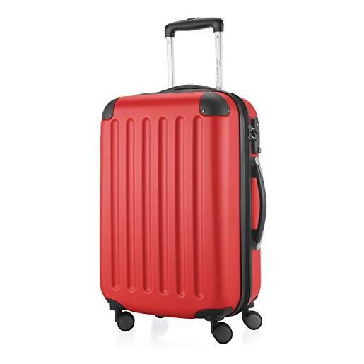 Hauptstadtkoffer - spree - bagaglio a mano, valigia rigida, trolley espandibile, 4 ruote doppie, tsa, 55 cm, 42 litri, rosso