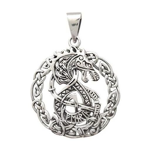 TreasureBay - ciondolo a forma di drago, in argento sterling 925, stile celtico