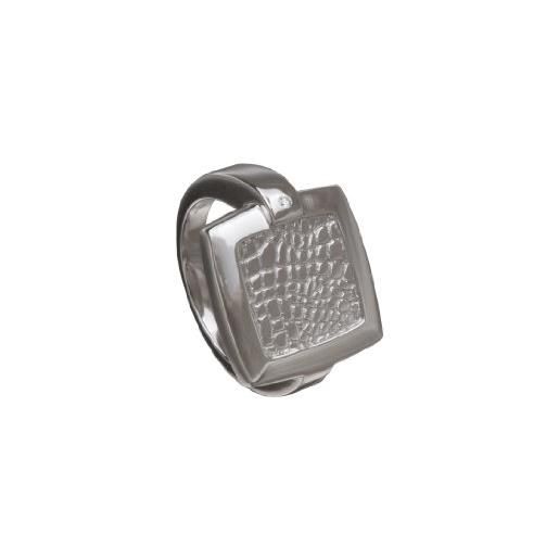 Orphelia dreambase-anello in argento sterling 925 con zirconi square zr-3628, argento, 12, cod. Zr-3628/52