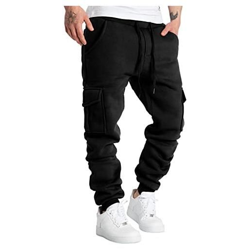 Kobilee pantaloni running uomo lunghi con tasche slim fit cargo invernali elasticizzati leggero pantaloni tuta pantaloni palestra larghi cotone casual pantaloni sportivi pantaloni felpati jogging