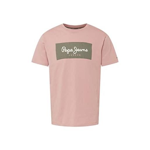 Pepe Jeans aaron, t-shirt uomo, rosa (bleach pink), l