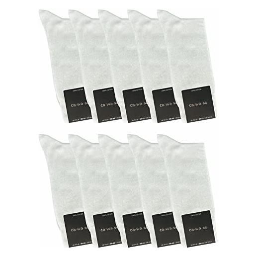 ca·wa·so calzini da uomo in 100% cotone (10 pezzi) grigio chiaro 39-42