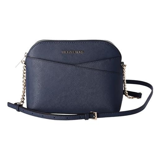 Michael Kors borsa a tracolla jet set travel medium dome pelle saffiano, navy, medium