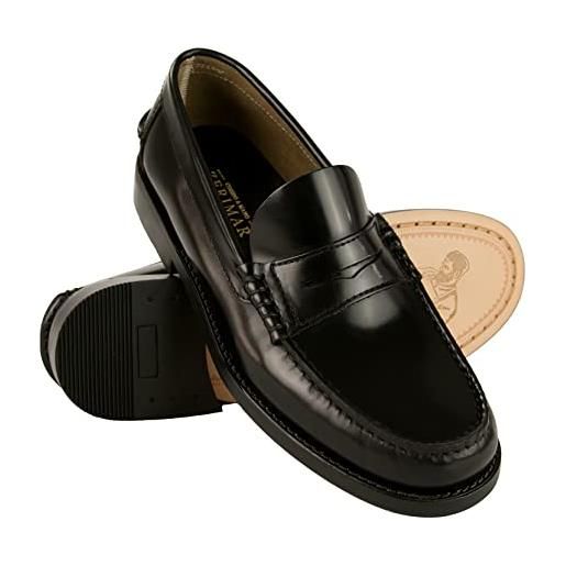 Zerimar scarpe uomo pelle taglie grandi | scarpa mocassino uomo | scarpe elegante | mocassino casuale uomo pelle | fabbricato in spagna |colore nero | taglia 50