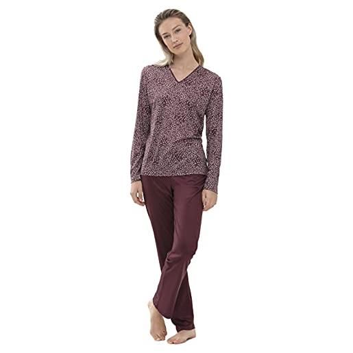 Mey pigiama da donna, 2 pezzi, con maglia a maniche lunghe e pantaloni lunghi night basics - taglie dalla 38 alla 46 - 14016, love rouge, m