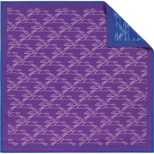 Longchamp foulard di seta 70 chevaux recto verso