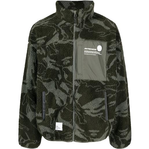 AAPE BY *A BATHING APE® giacca con stampa camouflage - verde