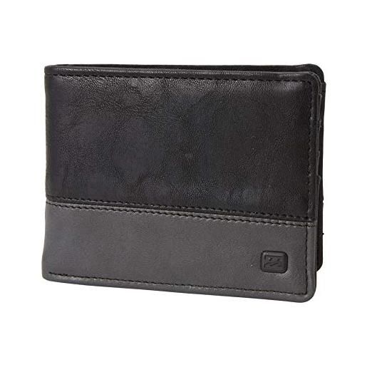 BILLABONG misure - faux leather wallet for men - portafoglio in finta pelle - uomo - u - nero. , black char, u, casual