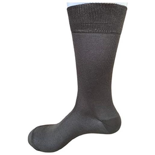 Infinity 12 paia calze corte uomo 100% calze corte uomo 100% cotone filo di scozia elasticizzato (39-42, blu)