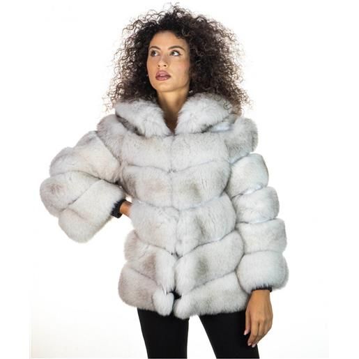 Leather Trend aurora - giacca donna bianca in vera pelliccia