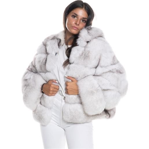 Leather Trend alice - giacca donna bianca in vera pelliccia