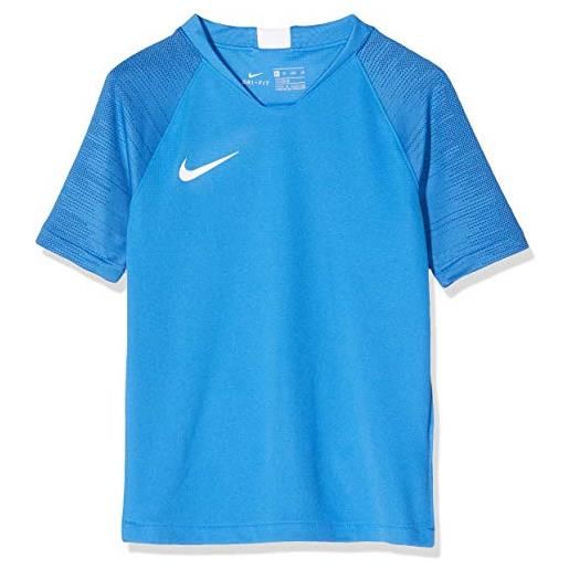 Nike b nk brt strke top ss, t-shirt calcio unisex-adulto, lt photo blue/lt photo blue/coastal blue/(white), l