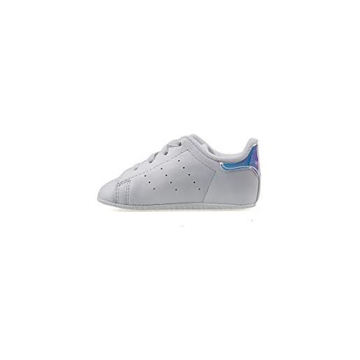 adidas stan smith crib, sneaker unisex-bimbi 0-24, bianco (footwear white/footwear white/silver metallic), 17 eu