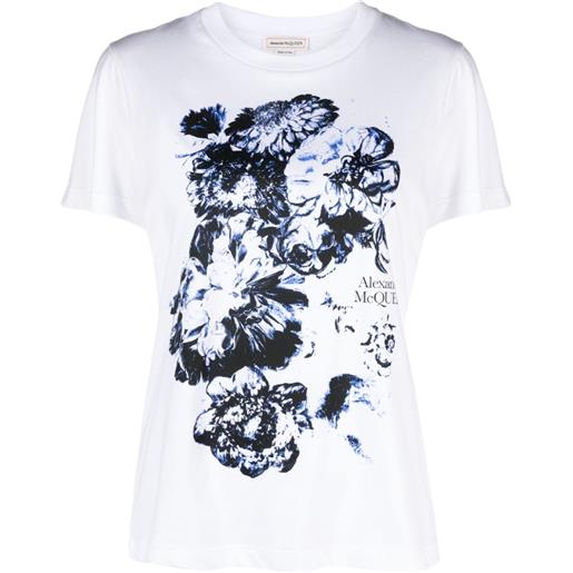 Alexander McQueen t-shirt chiaroscuro - bianco
