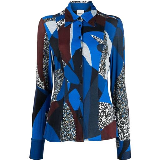 Paul Smith camicia con stampa geometrica - blu