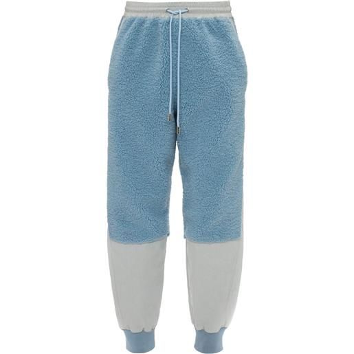 JW Anderson pantaloni sportivi con design color-block - blu