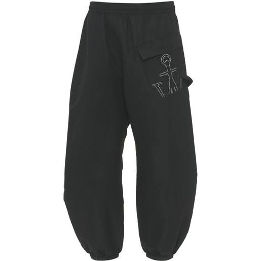 JW Anderson pantaloni sportivi con logo anchor - nero