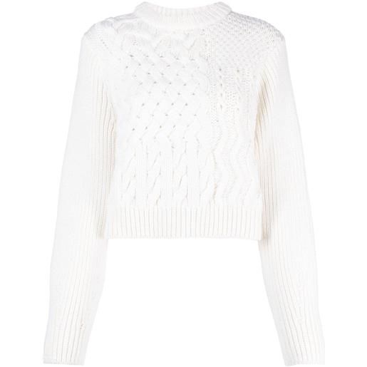 Cecilie Bahnsen maglione crop - bianco