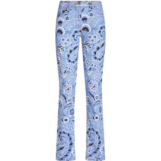 ETRO jeans slim con stampa bandana - blu