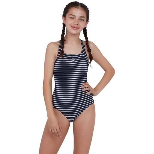 Speedo endurance+ printed medalist swimsuit grigio 4 years ragazza