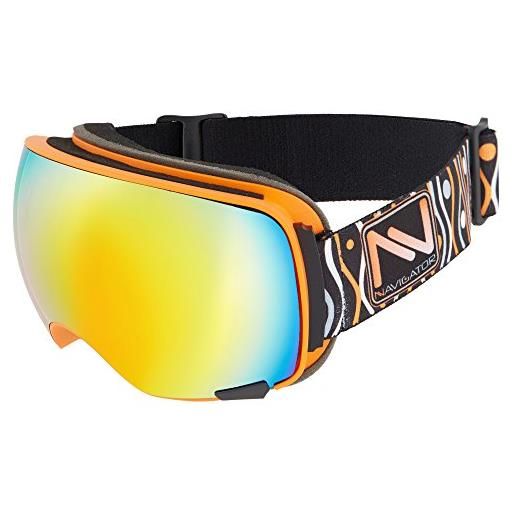 NAVIGATOR vision - maschera da sci/snowboard con lenti intercambiabili - diversi coloria occhiali da sci e snowboard, unisex/-taglia unica, diversi colori (arancione)