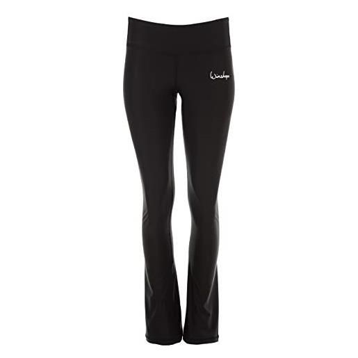 Winshape damen functional boot cut leggings bcl102, schwarz, slim style, fitness freizeit sport yoga workout, taglio a barca. Donna, nero, l