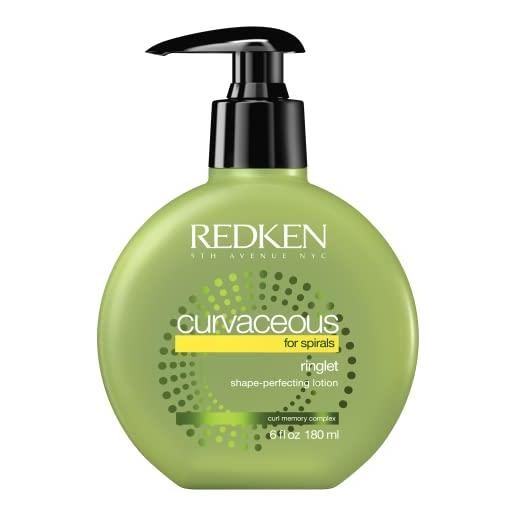 Redken - curvaceous ringlet, lozione perfezionante professionale per capelli ricci definiti e leggeri, dona morbidezza e brillantezza, controlla il crespo, 180 ml