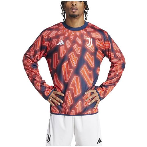 Adidas juventus 23/24 long sleeve t-shirt pre match arancione 3xl