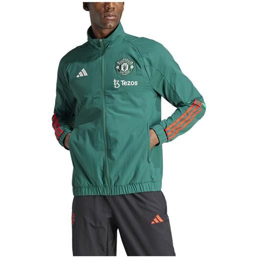 Adidas manchester united 23/24 tracksuit jacket pre match verde l