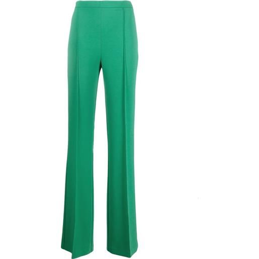 Elisabetta Franchi pantaloni svasati elasticizzati - verde