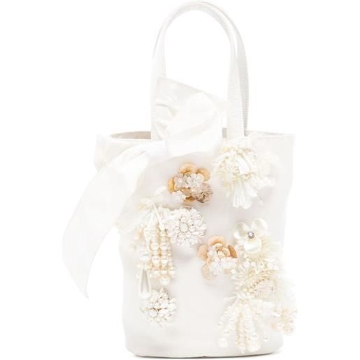 Biyan borsa tote a fiori - bianco