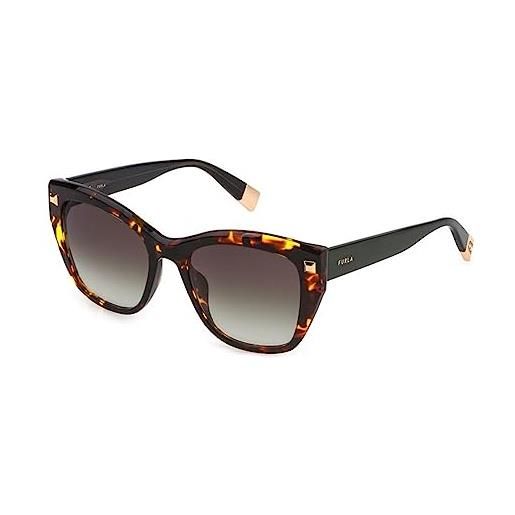 Furla sfu534 06ze sunglasses plastic, standard, 53, marrone (dark havana spotted brown), unisex-adulto