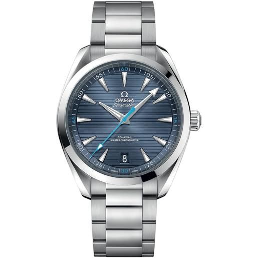 Omega orologio Omega aqua terra 150m co-axial master chronometer con quadrante blu