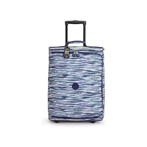 Kipling teagan c, bagagli- bagaglio a mano unisex - adulto, blu (brush stripes), taglia unica
