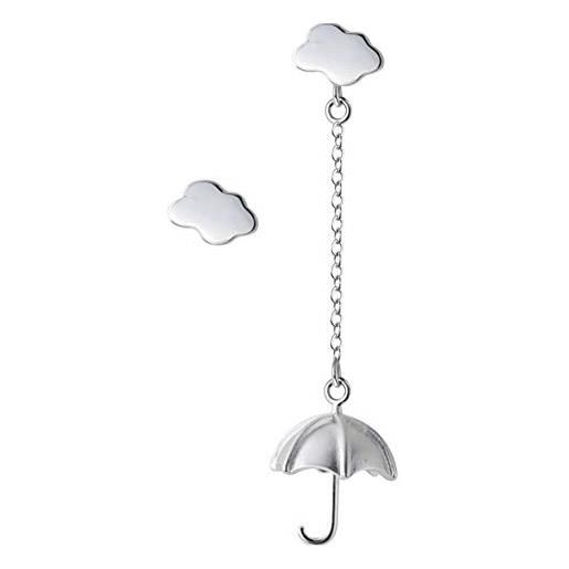 Helen de Lete s925 - orecchini pendenti in argento sterling con ombrello e nuvola