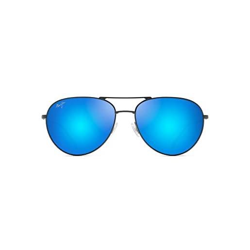 Maui Jim occhiali da sole unisex walaka con lenti polarizzate brevettate plus2, tortora grigio/blu hawaii polarizzato, medium