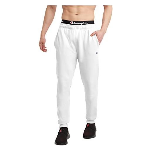 Champion pantaloni da jogging da uomo powerblend, bianco-549314, s