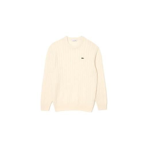 Lacoste-men s sweater-ah8566-00, bianco, xl