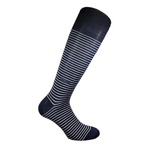 Enrico Coveri calze lunghe in cotone elasticizzato rigato (5paia) (40-45, assortito classico)