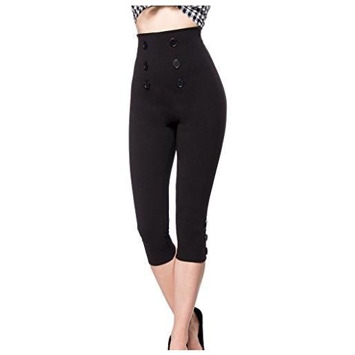 Unbekannt - leggings - pantalone capri - basic - donna nero w40