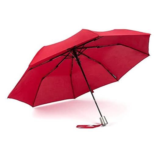 PIQUADRO ombrello mini automatico antivento rosso