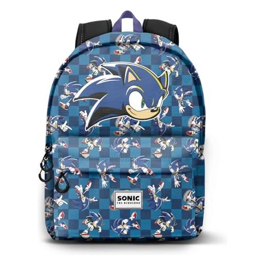 Sonic The Hedgehog - SEGA sega-sonic action-zaino hs plus, blu, 30 x 44 cm, capacità 23 l